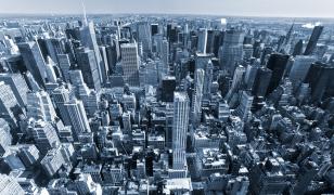 Aerial View of Manhattan Mural