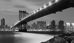 Night At Brooklyn Bridge Mural