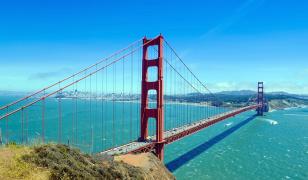 Golden Gate Bridge View Mural