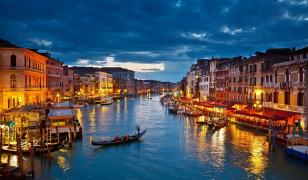 Venice At Night Mural