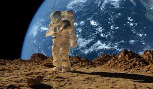 Space Man Mural