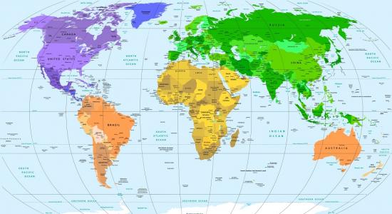 Easy World Map Mural